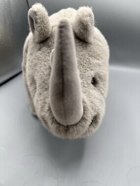 Applause 1985 Rhinoceros Rhino Plush Realistic Gray Stuffed Animal